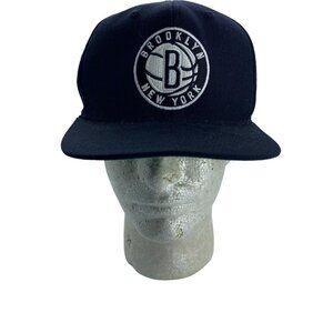 NBA Mitchell & Ness Brooklyn New York Nets Snapback Hat 100% Wool Blue Nostalgia